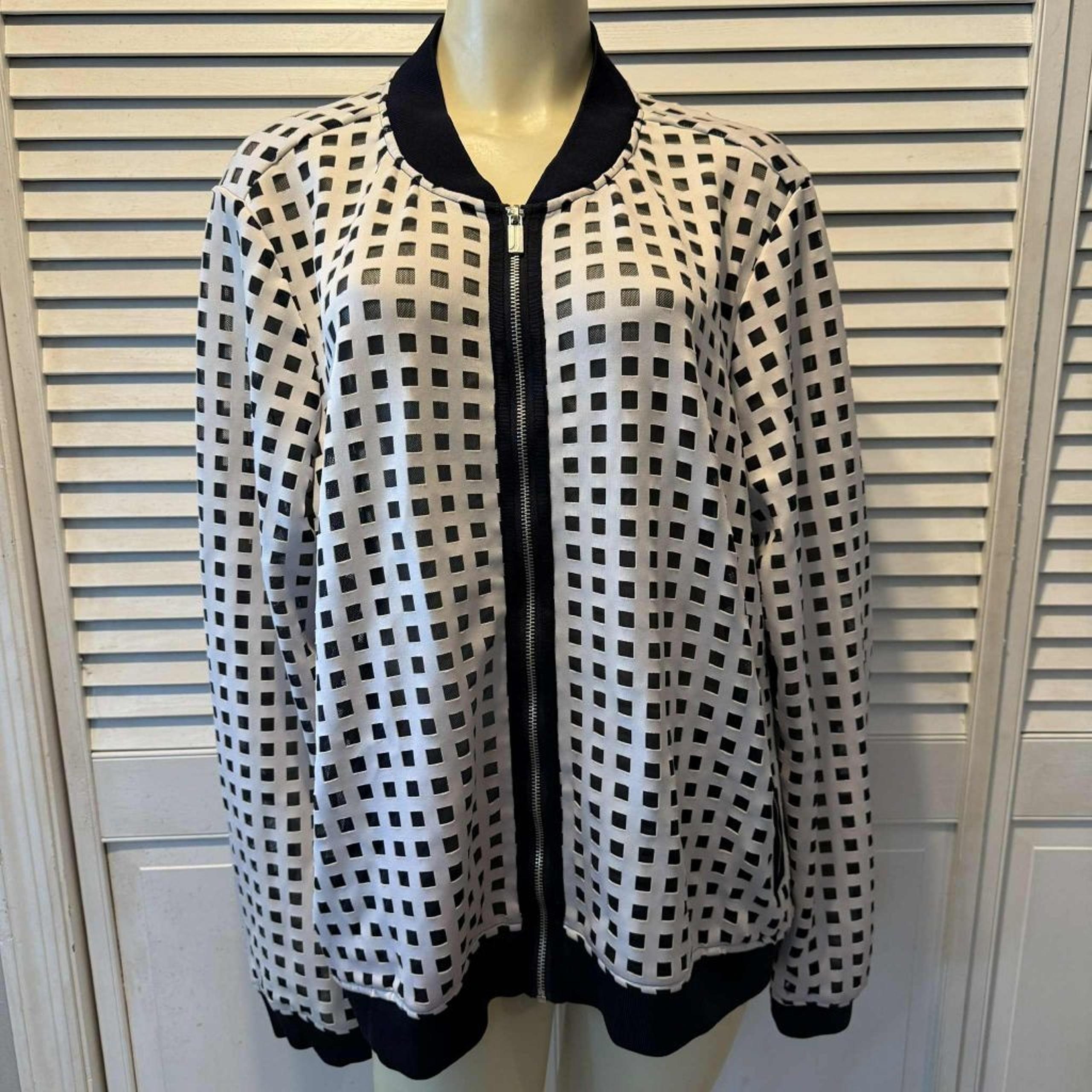 Women's Jones New York Jacket Size 3X White & Black