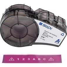 BRADY Vinyl Label Tape Cartridge Permanent Printer M21-750-595-PL White Purple