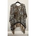 NWT Chicos Glam Plus Friendly Leopard Print Reversible Shrug Poncho One Size 90