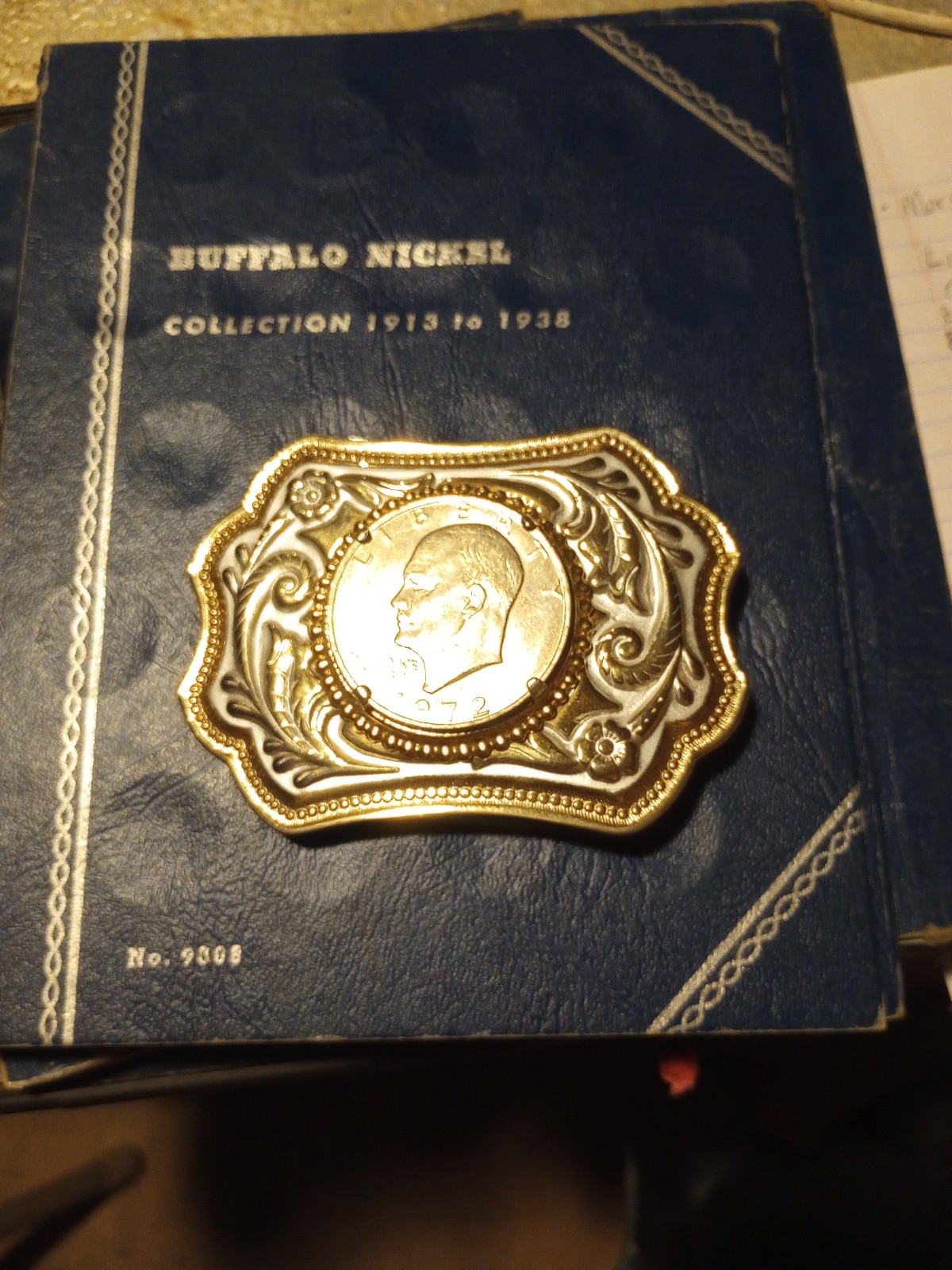 1972 Liberty silver dollar belt buckle