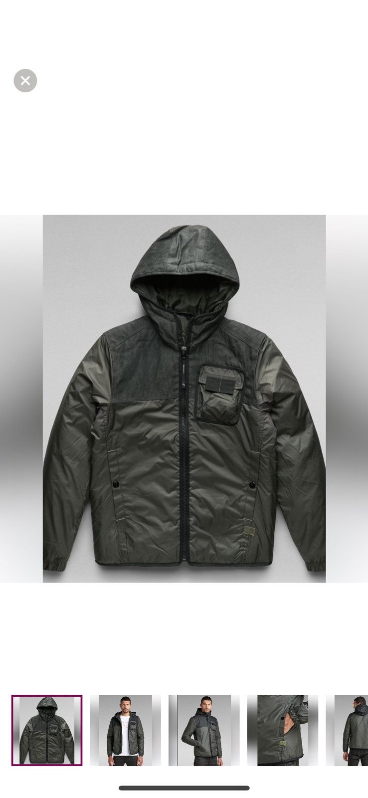 Men’s G-Star Raw Denim Mix Padded Jacket