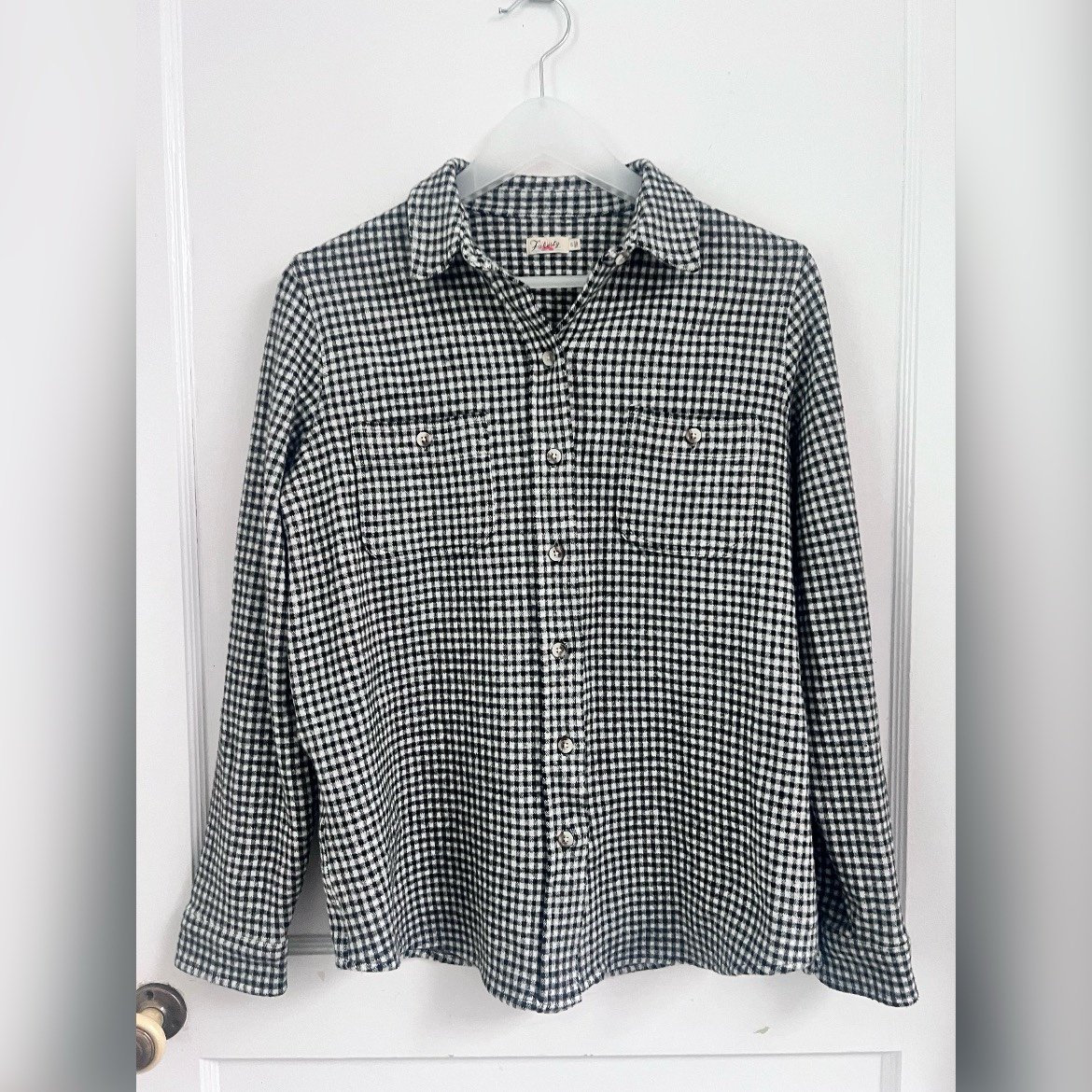 Faherty LEGEND™ SWEATER SHIRT WHITE BLACK GINGHAM Size S New Without Tag