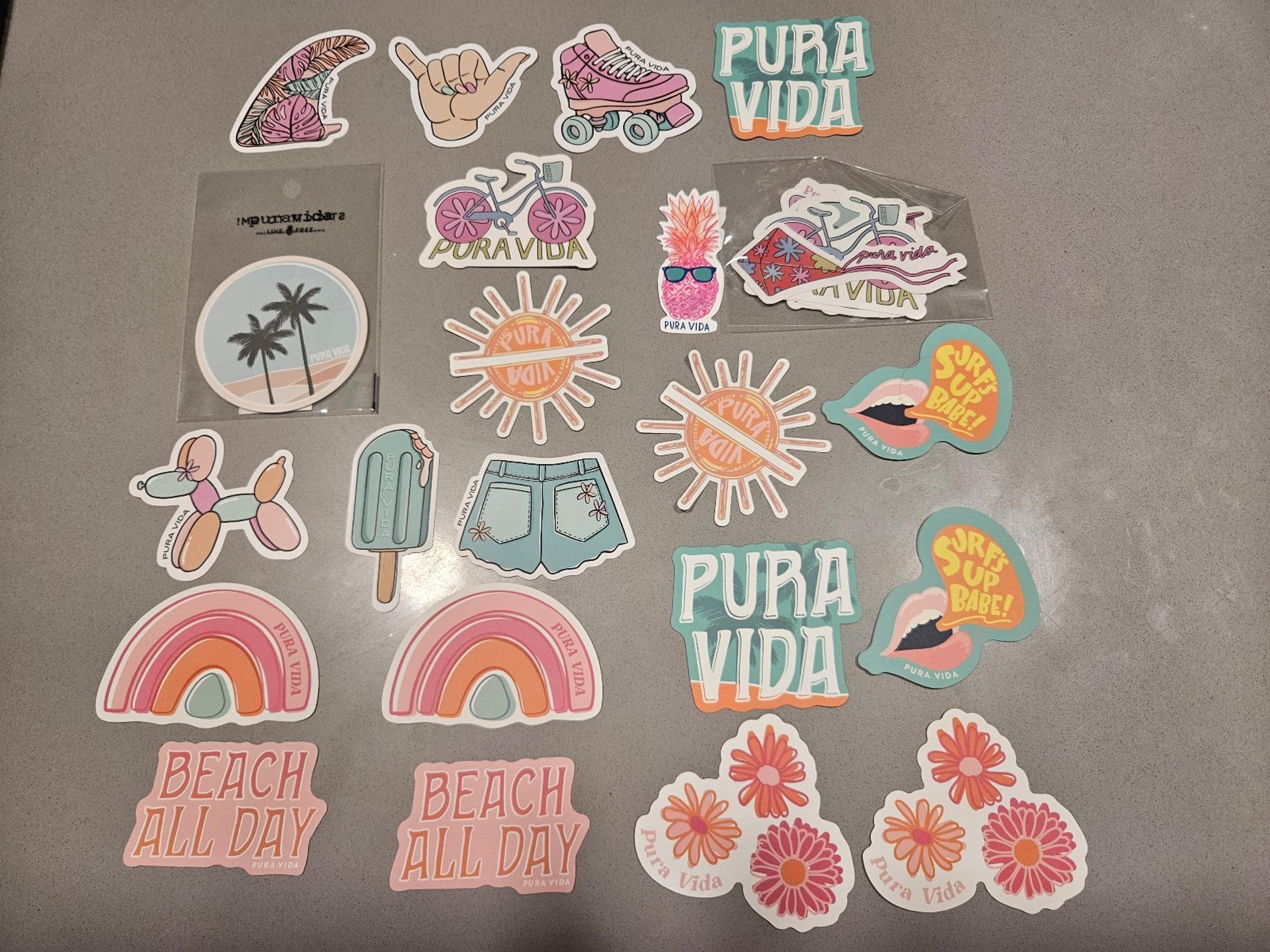 Pura Vida Sticker Lot