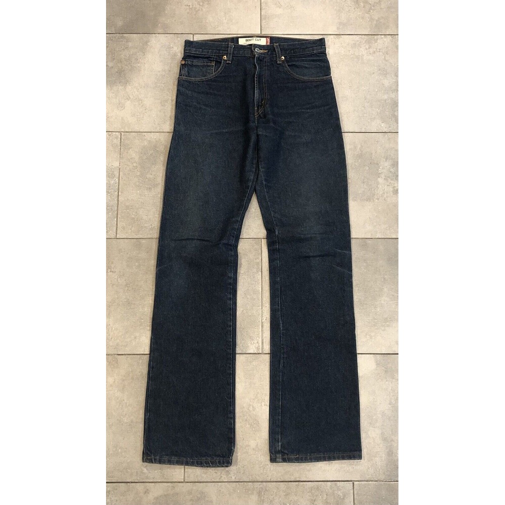 Vintage Y2K Levis 517 Bootcut Jeans Men's 31x35 Western Dark Wash Blue Denim
