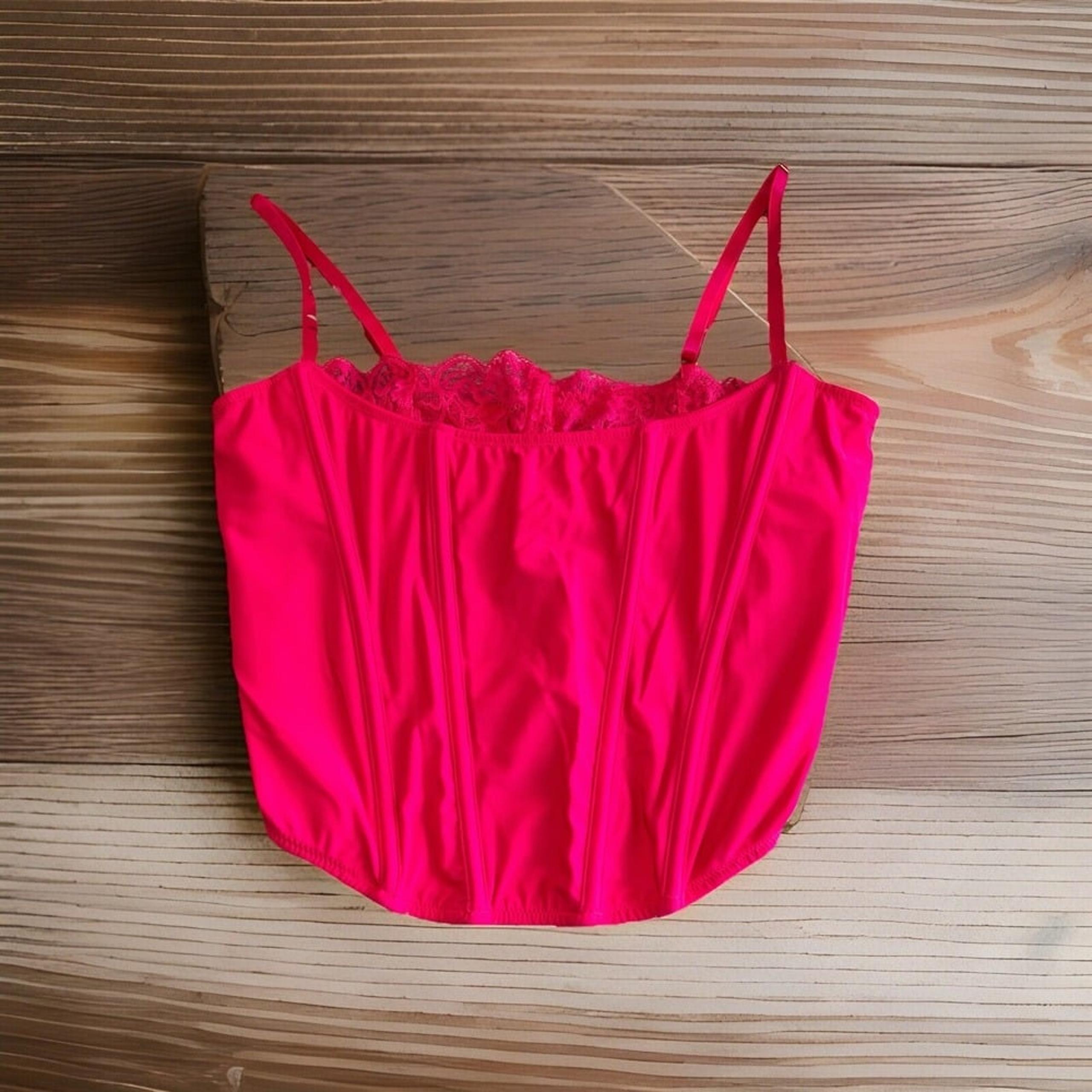 OUT FROM UNDER URBAN OUTFITTERS PINK BONING CORSET  TOP WOMENS SIZE XL