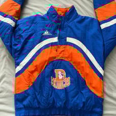 Vintage Apex One Pro Line NFL Denver Bronco 1/2 Zip Jacket Coat Mens Medium