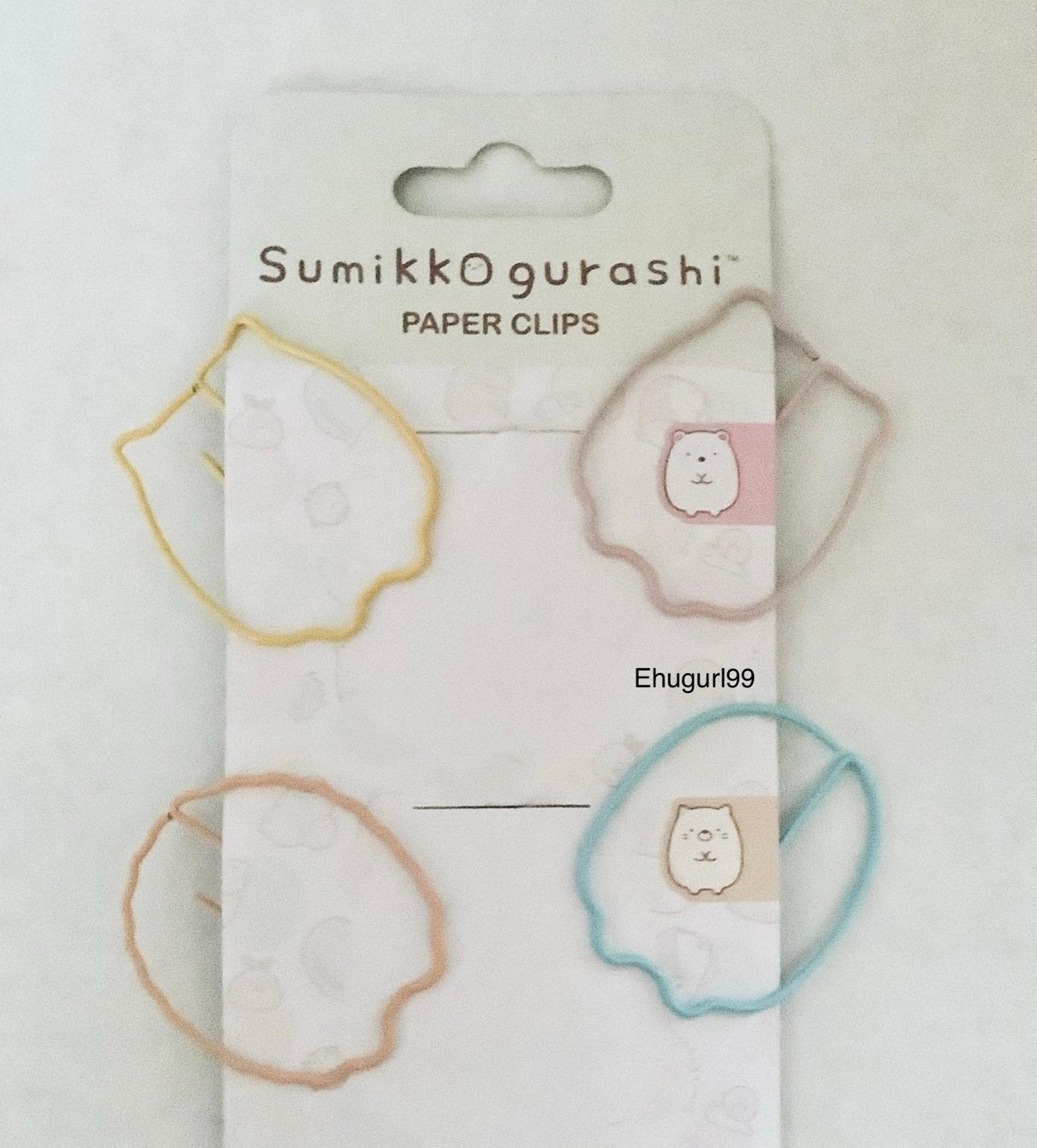 San-X GS2217 SUMIKKOGURASHI 843074 PAPER CLIPS 4-CLIPS