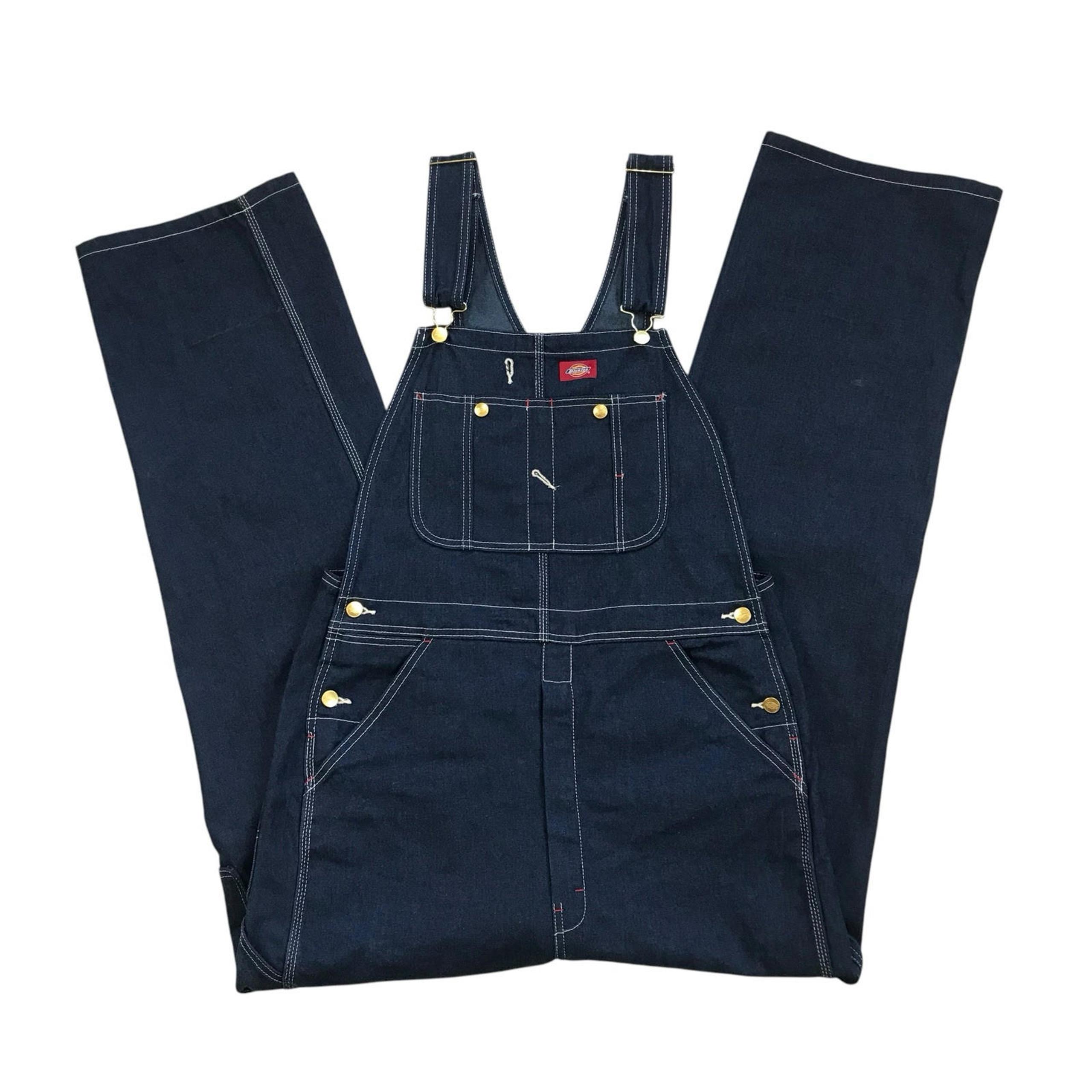 Dickies Denim Overalls 34x32 Mens Blue Jeans Bib Carpenter Workwear Unlined NWOT