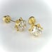 Solid 14K Gold Diamond Baby Earrings