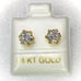 Solid 14K Gold Diamond Baby Earrings