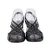 Coclico Sz 38 Dark Gray Green Black Strappy Open Toe Leather 3.5 Wedge