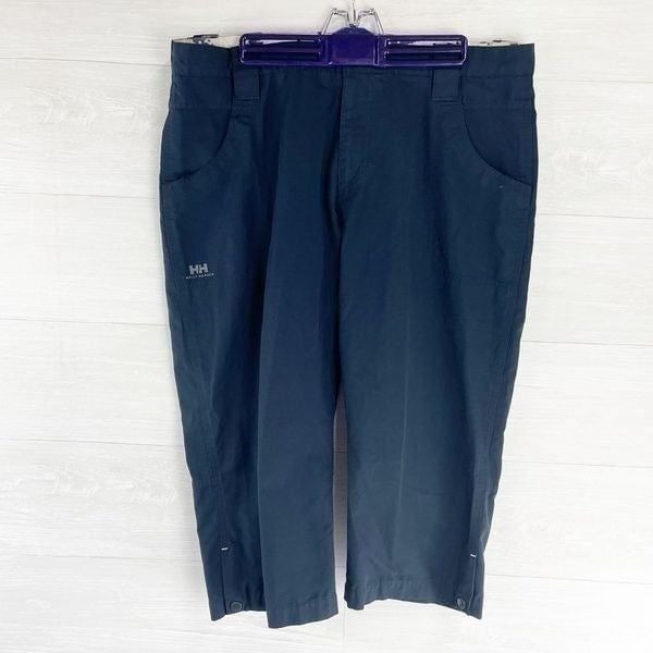 Helly Hansen Snap Wide Leg High Waist Cotton Blend Capri Pants