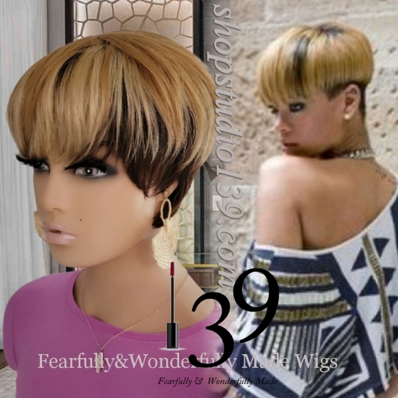 Sexy 100%human hair pixie cut wig