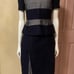 BCBG MAXAZRIA Necole Blocked Blue Denim Suit Skirt and top