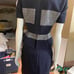 BCBG MAXAZRIA Necole Blocked Blue Denim Suit Skirt and top