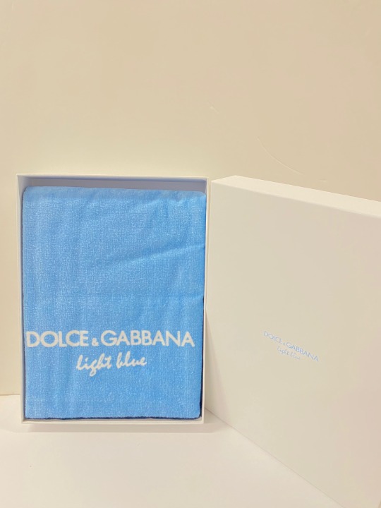 Dolce & Gabbana Light Blue Cotton Beach 60 X 32 Towel