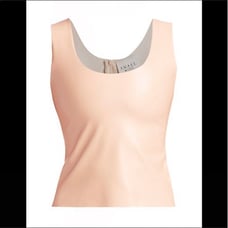 A.W.A.K.E. MODE Faux Learhet Tank Top Like Top Nude, Size 38