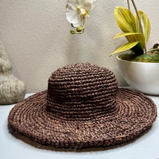 Free People hat x En El Mar Bingin Bucket Hat straw handmade woven floppy