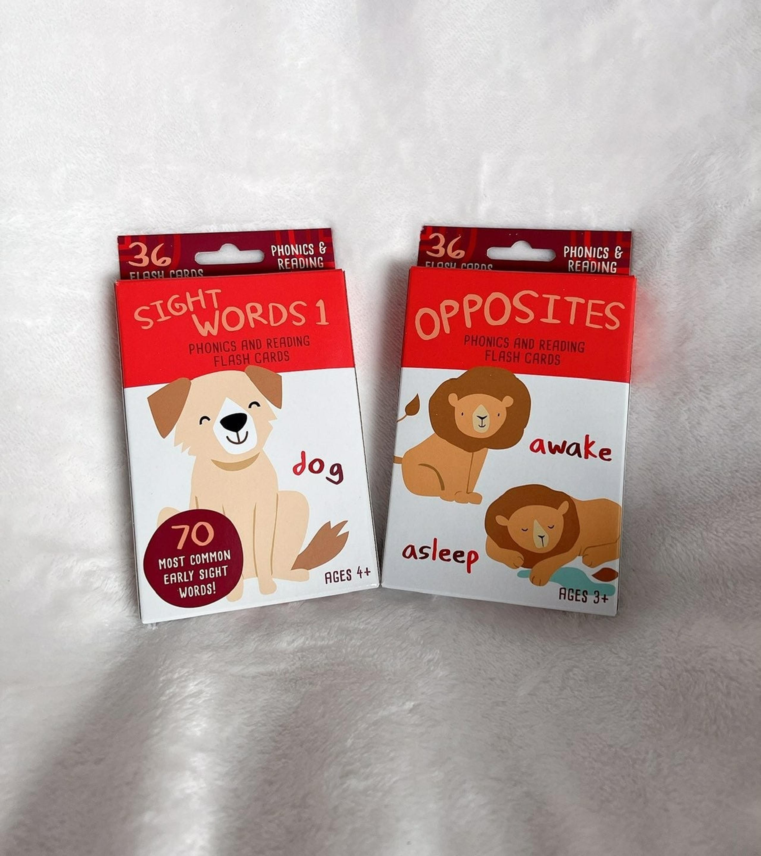 Preschool Flash Cards sight words and opposites