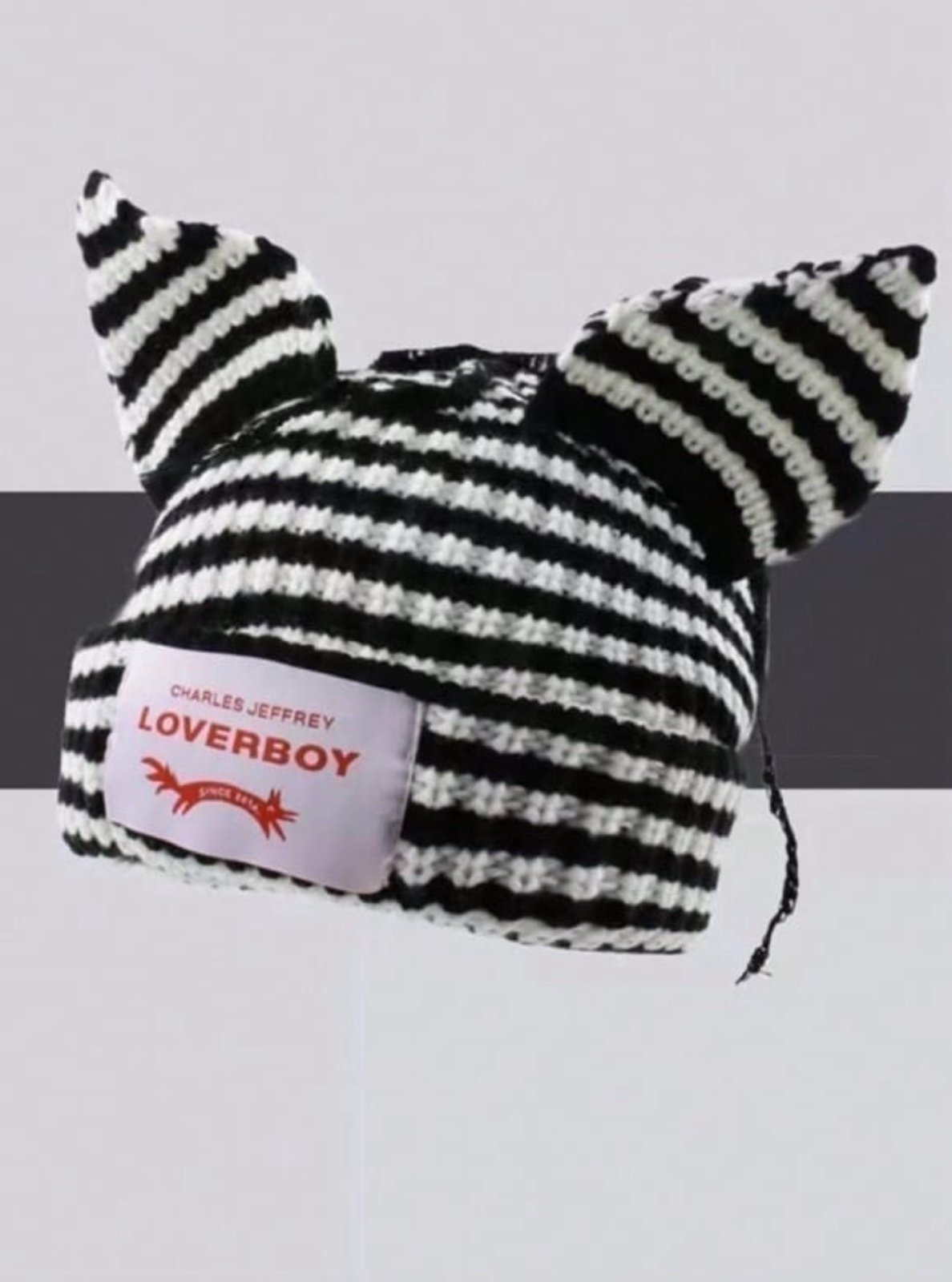 charles jeffrey loverboy rabbit cotton beanie