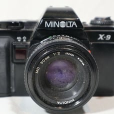 Vintage Minolta X-9 SLR 35mm Camera w/ MD 50mm 1:2 Lens
