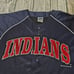 Vintage Cleveland Indians STITCHED Baseball Jersey Mens Large Dynasty Wahoo