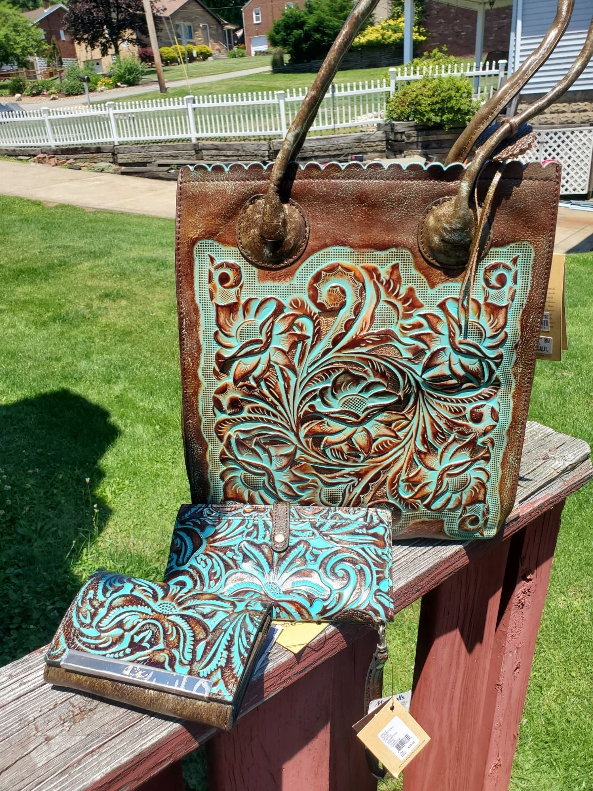 Patricia Nash tooled turquoise set