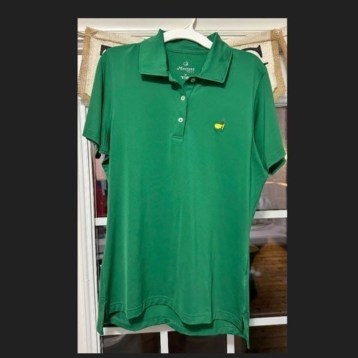 Masters Tech Performance Golf Polo Green Embroidered Logo Size Medium