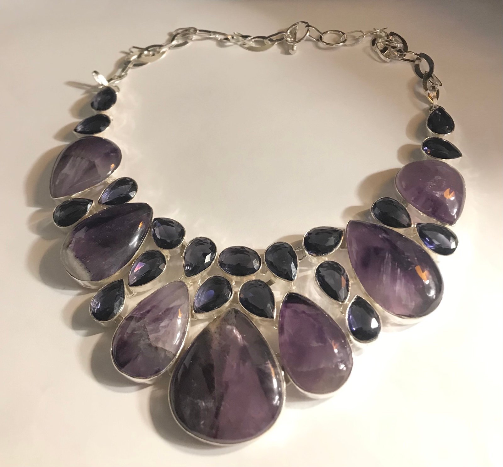 Sage Amethyst 925 Sterling Silver Necklace
