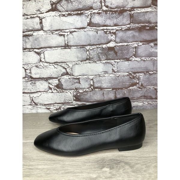 Office London Black Leather Almond Toe Casual Ballet Flats Women Sz 40EU/9.5M US