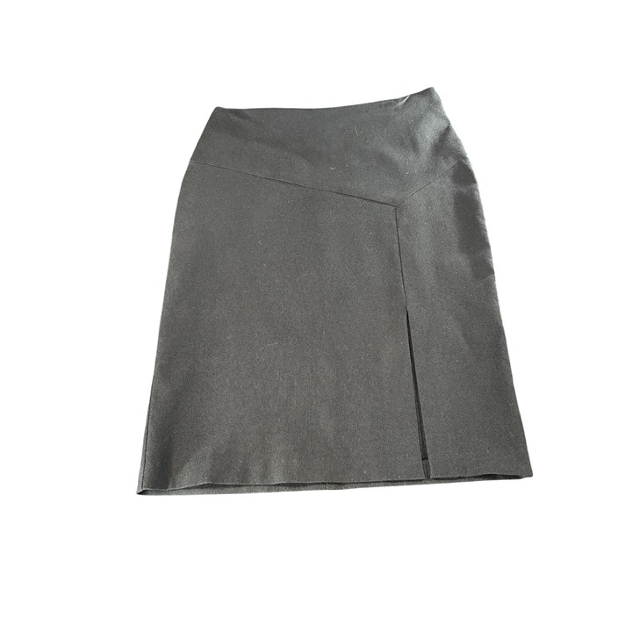 Forever 21 Womens Black A-Line Skirt With Side Slit Medium Rayon Blend