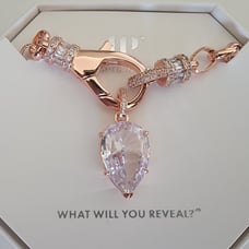 Bomb Party April Birthday necklace Style setting Babe Rose Gold