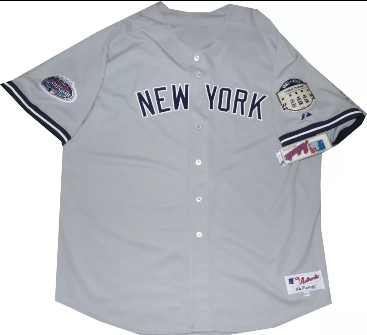 New York Yankees Men's Grey Alex Rodriguez 2008 Road Jersey With Tags (Size 52)