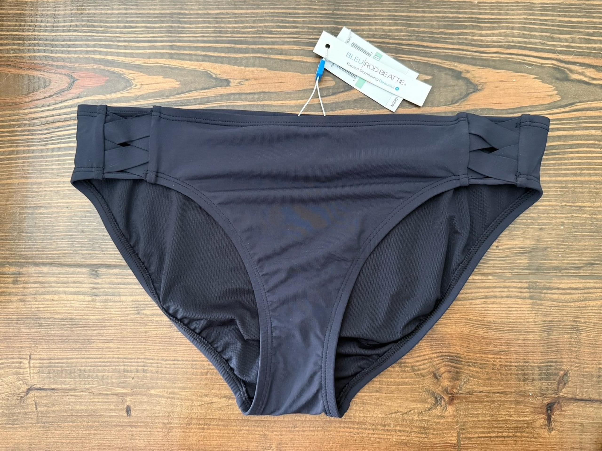 Bleu Rod Beattie Black Bikini Bottoms Size 8
