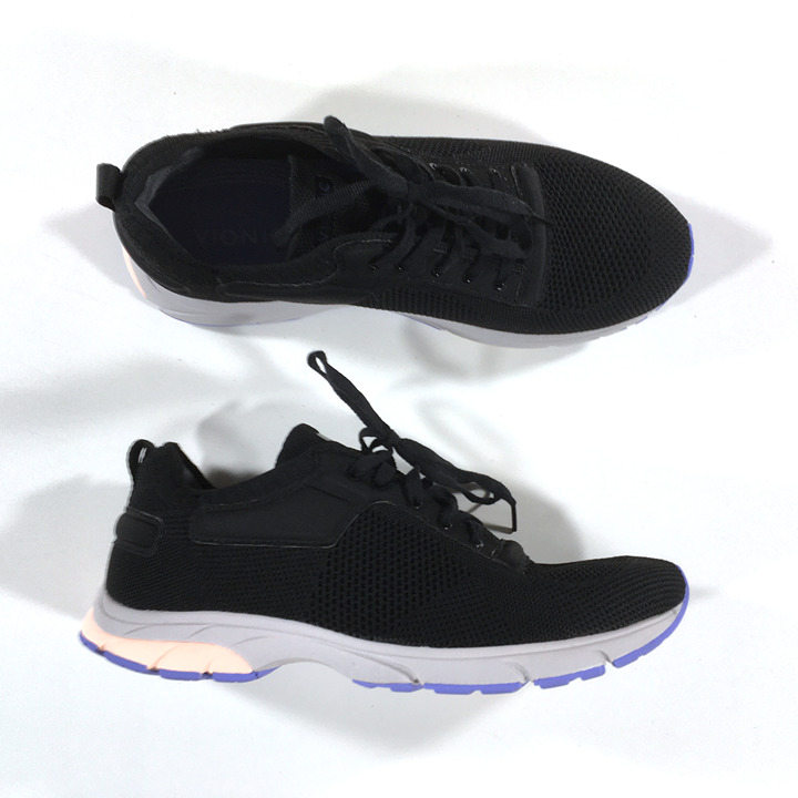 Vionic Endure Lace Up Sneakers Womens Size 11 Black Knit