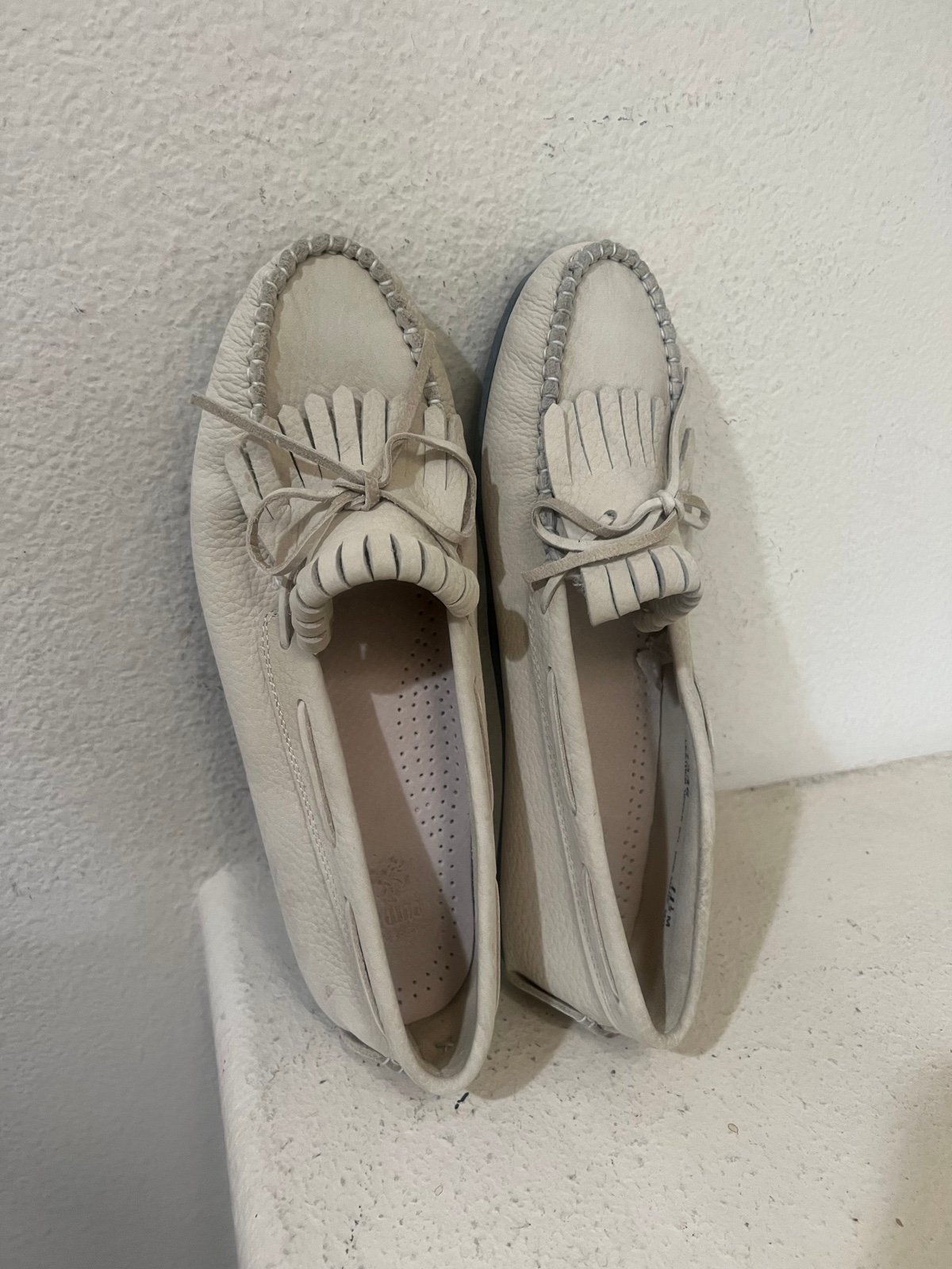 GH Bass Handcrafted Loafers Driving Shoes Sandals Tan Men’s 11.5 Suede Leather