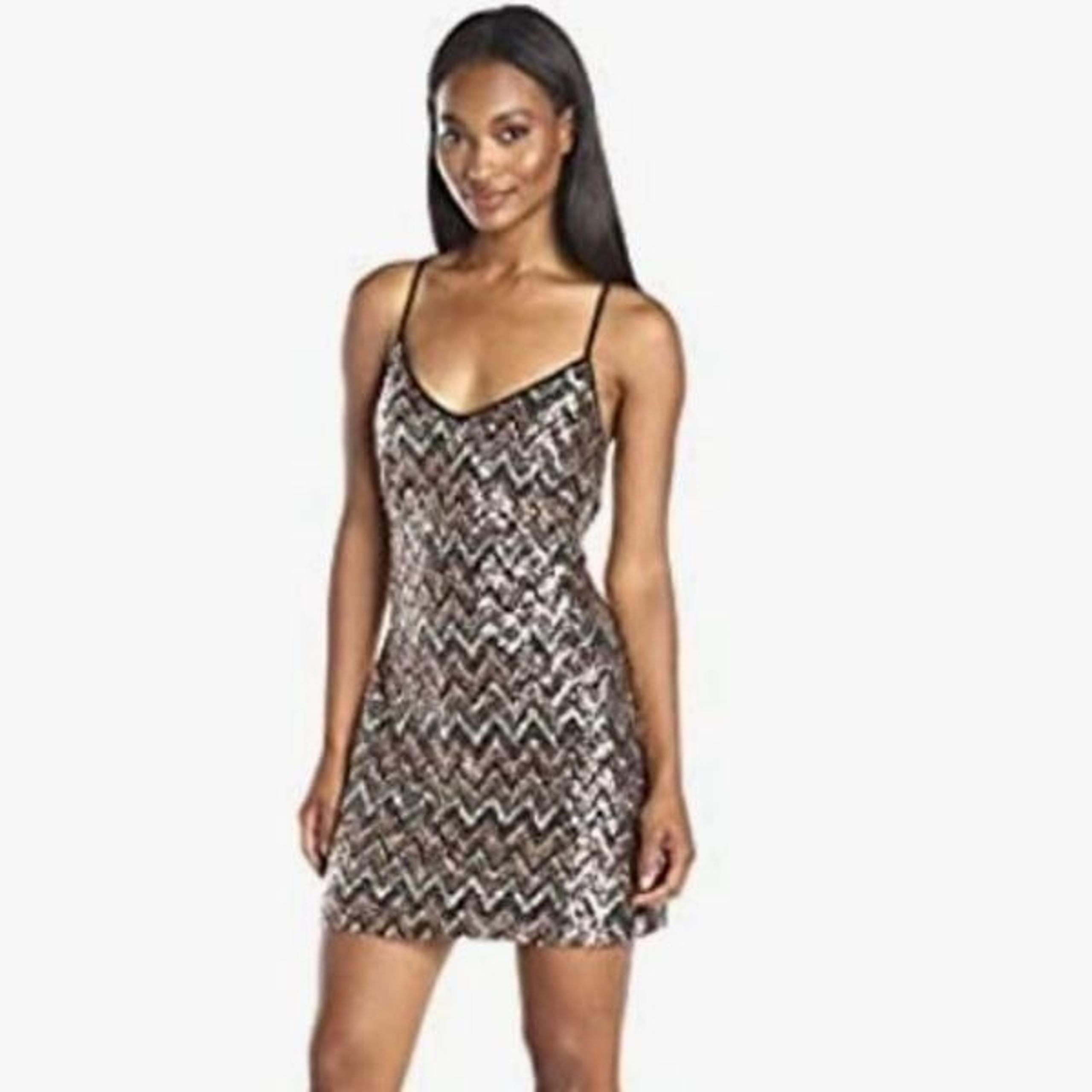 Ark & Co Womens dress size Small sequins zigzag mini  mermaidcore