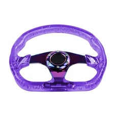 JDM Universal 6-Hole 326mm Vip Purple Crystal Bubble Neo Spoke Steering Wheel