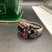 Vintage Old Pawn Sterling Multistone Heart Themed Ring