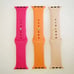 Apple Watch Pink, Light Orange, Hot Pink 3 Piece Silicone Band Strap 38/40/41 s/