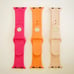 Apple Watch Pink, Light Orange, Hot Pink 3 Piece Silicone Band Strap 38/40/41 s/