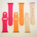 Apple Watch Pink, Light Orange, Hot Pink 3 Piece Silicone Band Strap 38/40/41 s/