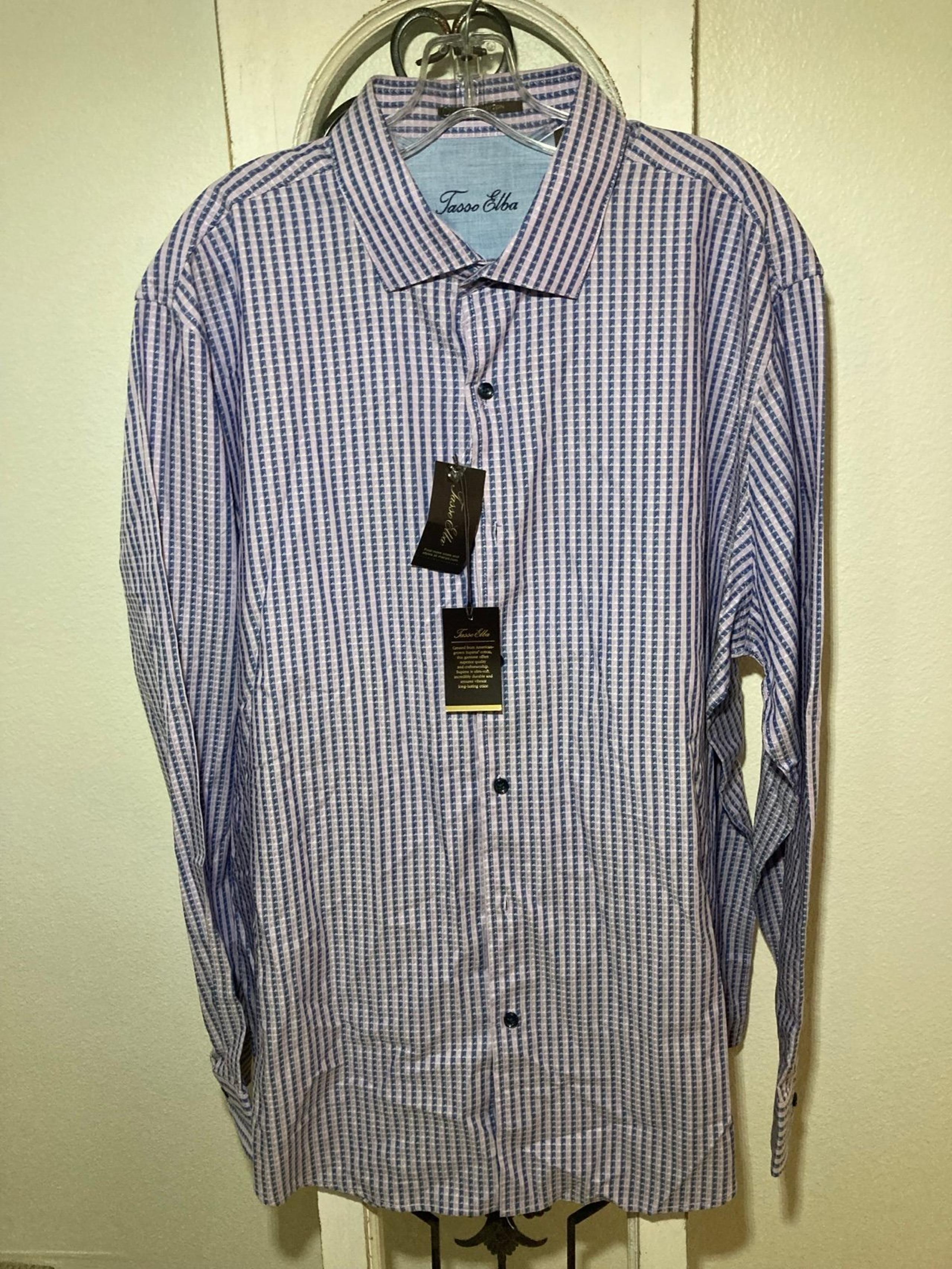 Tasso Elba Men’s Button Down XXL Long Sleeve Supima Cotton Shirt