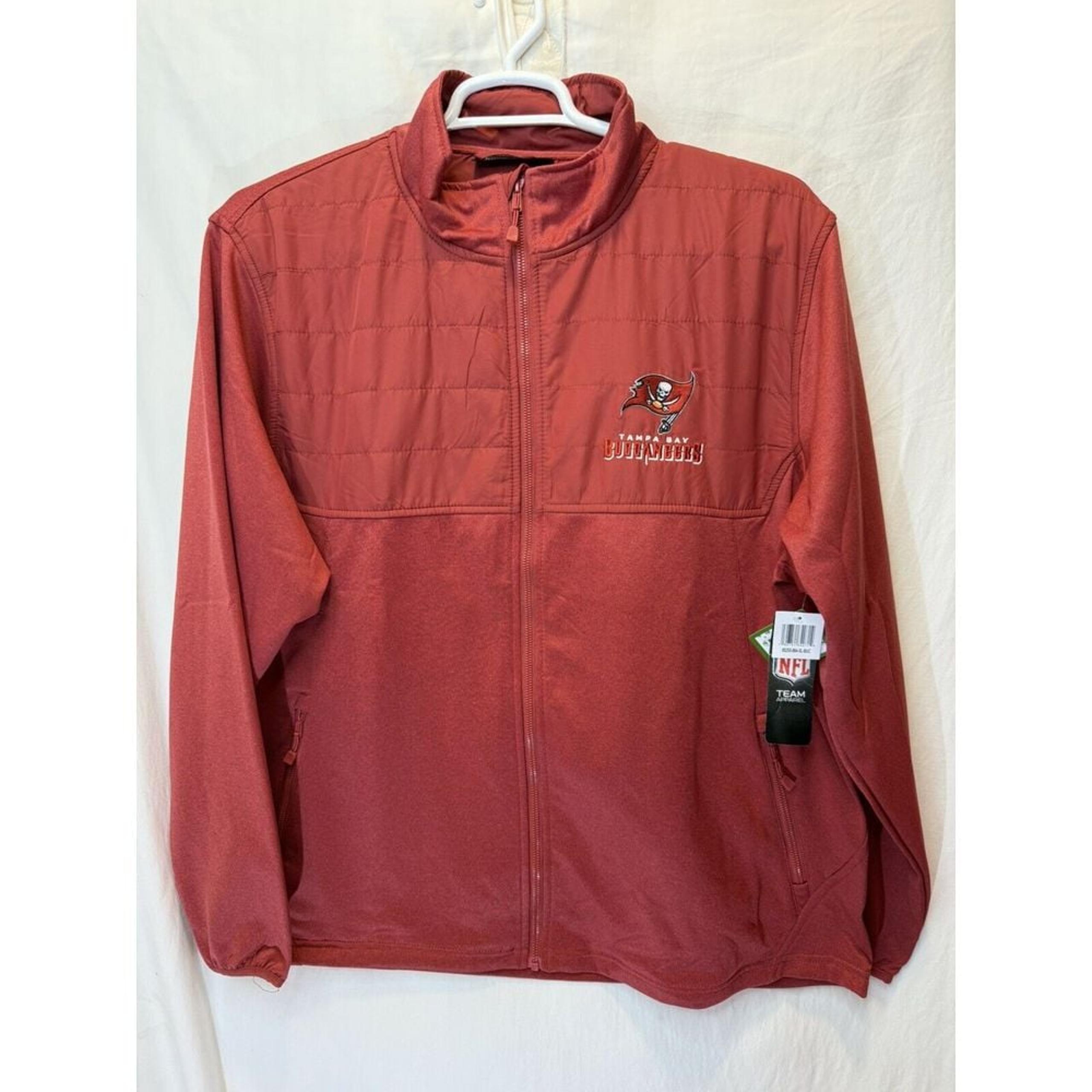 Tampa Bay Bucaneers Red Jacket XL NFL Team Apparel NWT Dunbrooke Lined Full Zip