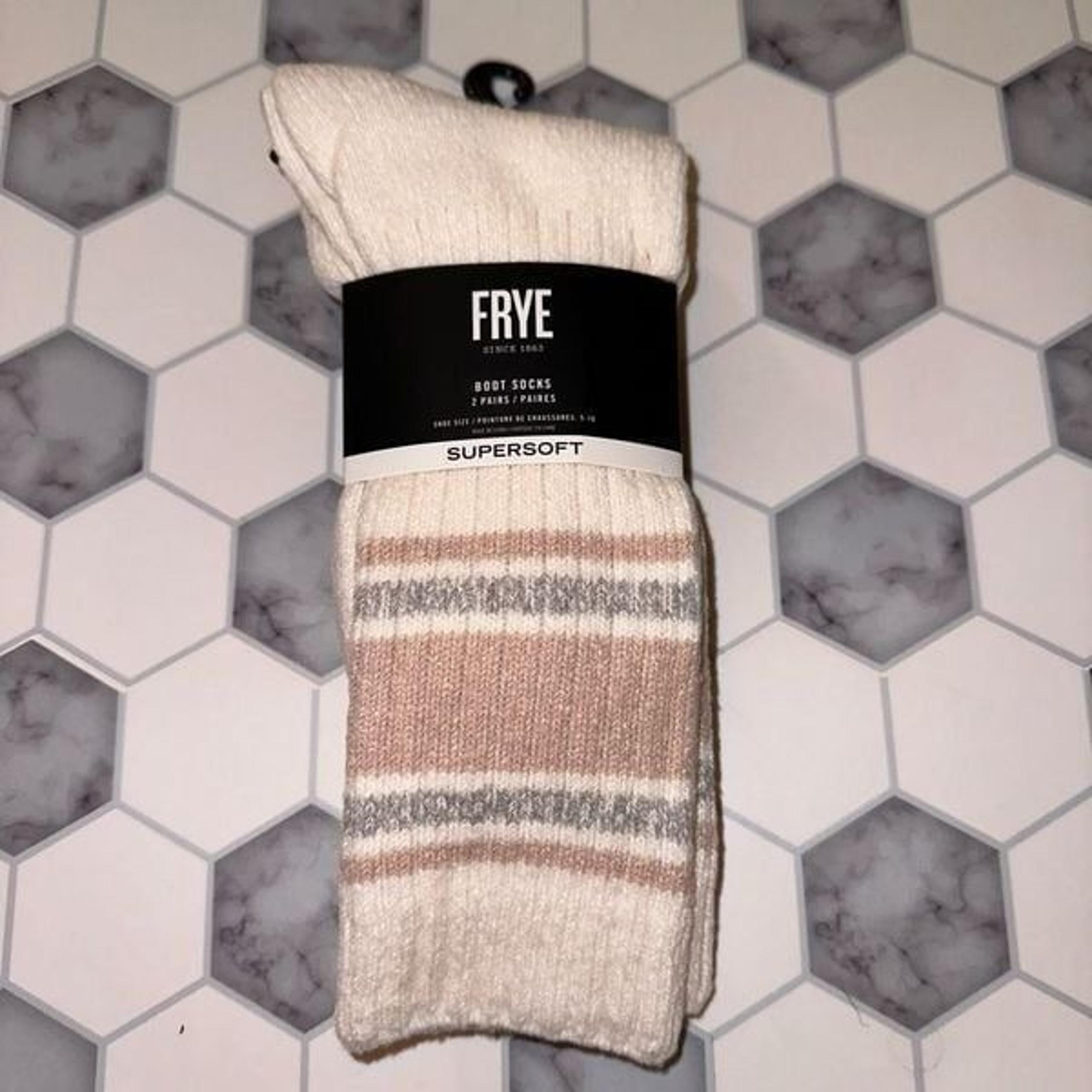 Frye Women’s Super Soft Boot Socks - Pack of 2 - Pink Gray White