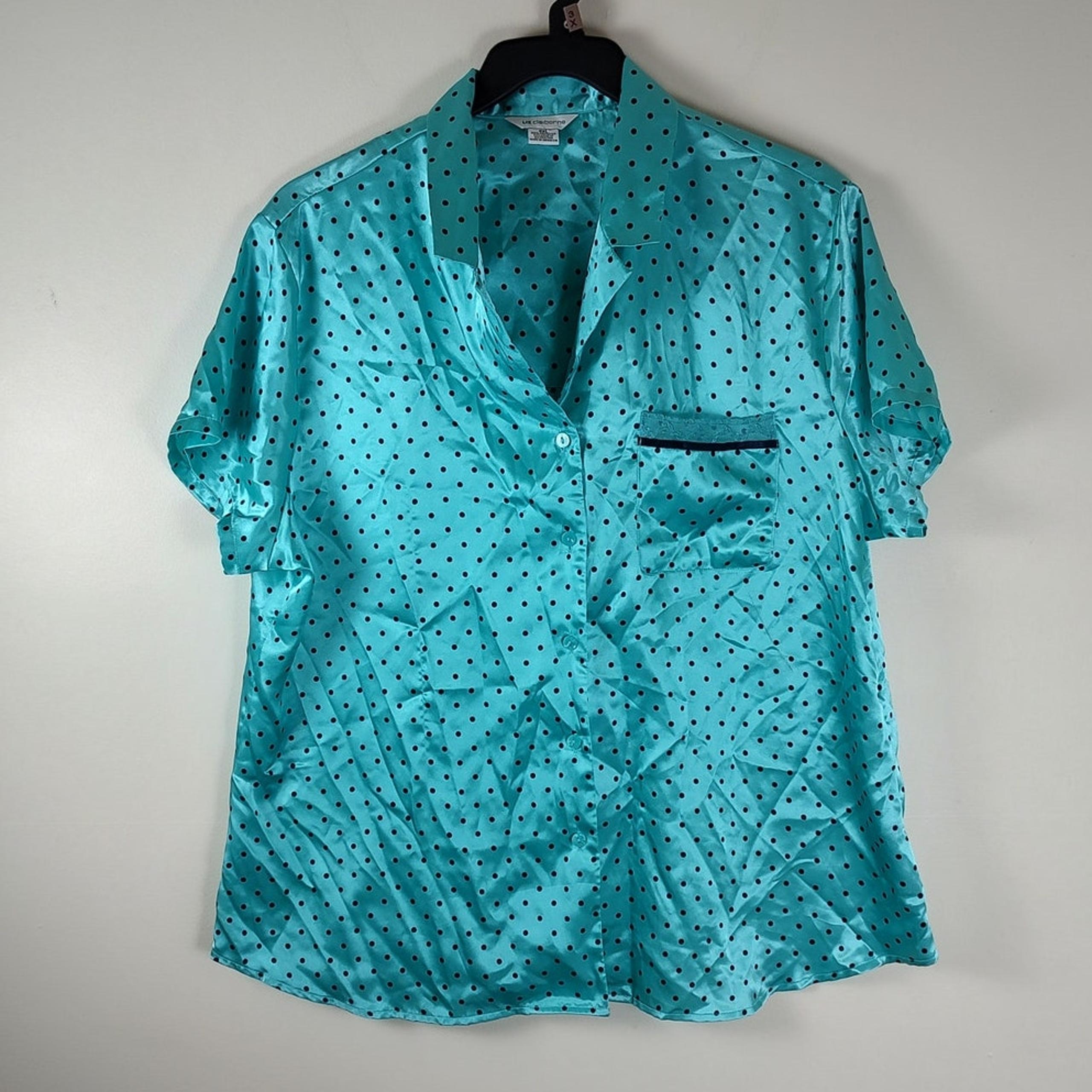 Liz Claiborne polka dot sleepwear top womens XXL