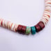 Handmade Shell, Pipestone & Turquoise Sterling Silver Bench Bead Heshi Necklace