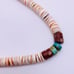 Handmade Shell, Pipestone & Turquoise Sterling Silver Bench Bead Heshi Necklace
