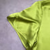 Catherine Gee 100% Silk Green Jewel Tone Blouse Notched Sleeves Ruched Back Tie