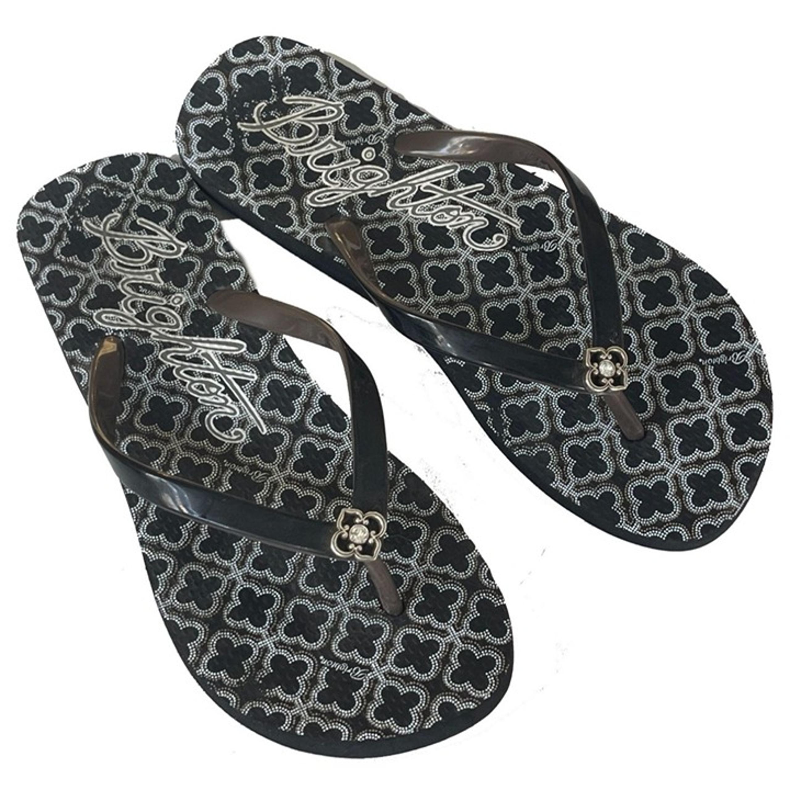 Brighton Rhinestone Flip Flop Sandals Thong Slide Slip On 6M